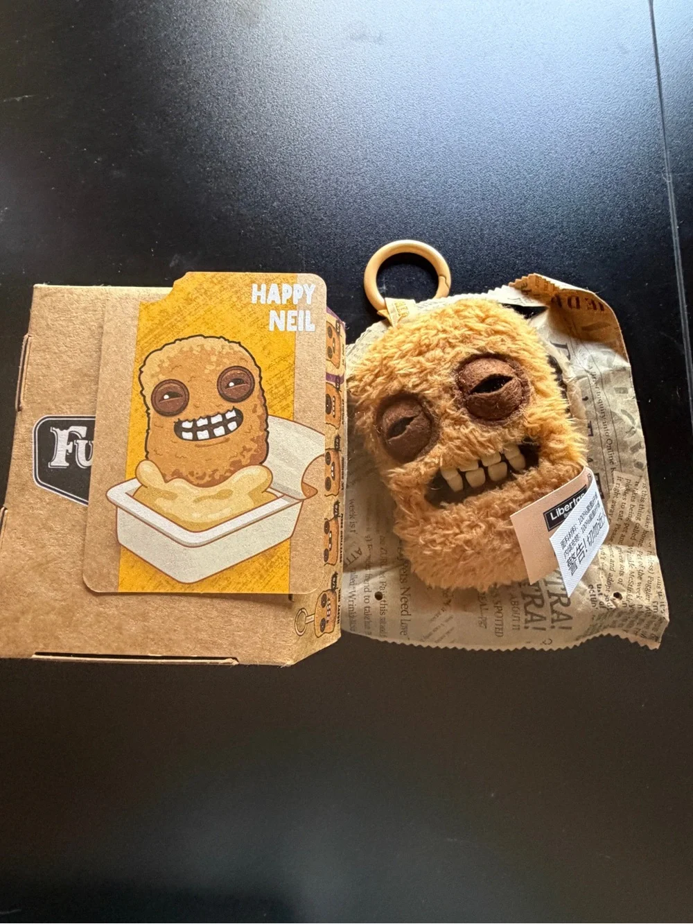 New Fuggler Bag Clip Keychain Fugg Nugg Nuggets HAPPY NEIL Charm McNugget Plush